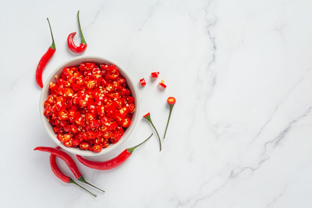 sliced chili pepper